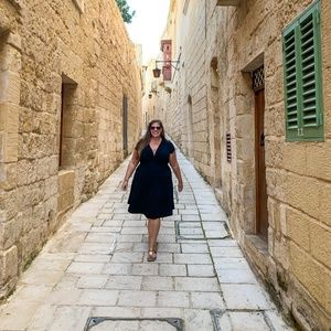 Black midi City Chic dress